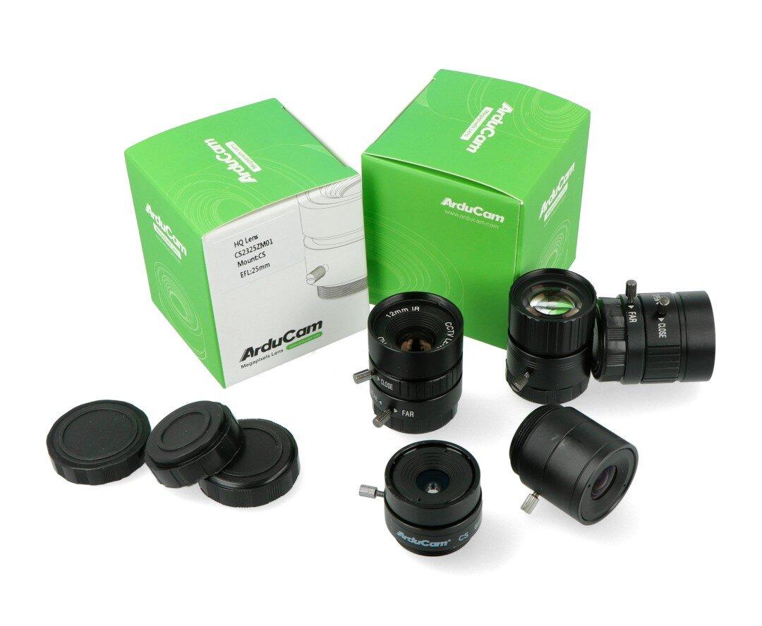 6-25mm CS tvirtinimo objektyvų rinkinys, skirtas Raspberry Pi kamerai, x5, ArduCam LK004