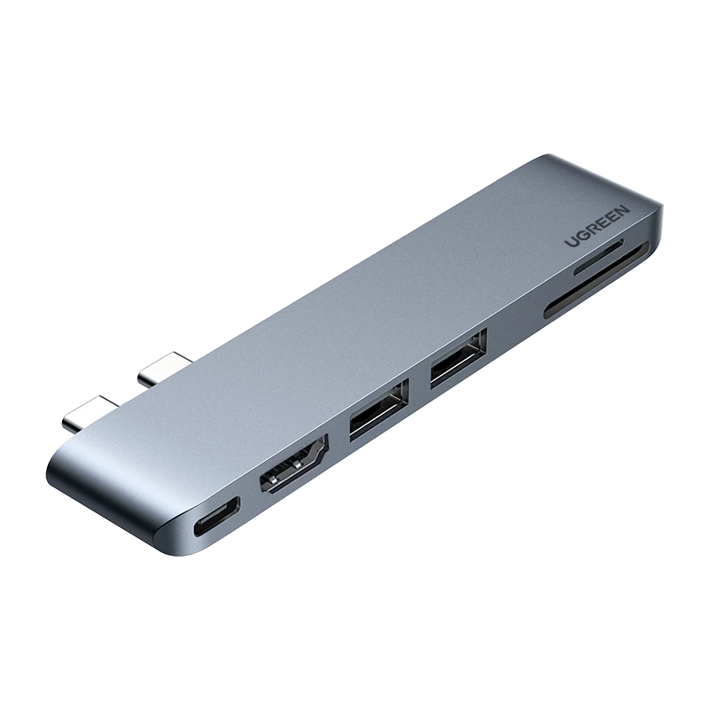 6-in-2 adapteris UGREEN CM380 USB-C šakotuvas, skirtas MacBook Air / Pro