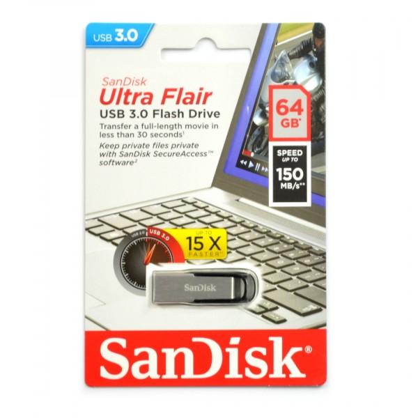 USB laikmena SanDisk Ultra Flair 64GB