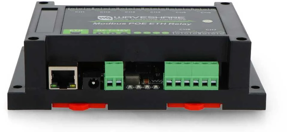 Waveshare 8 kanalų relinis modulis su Ethernet jungtimi