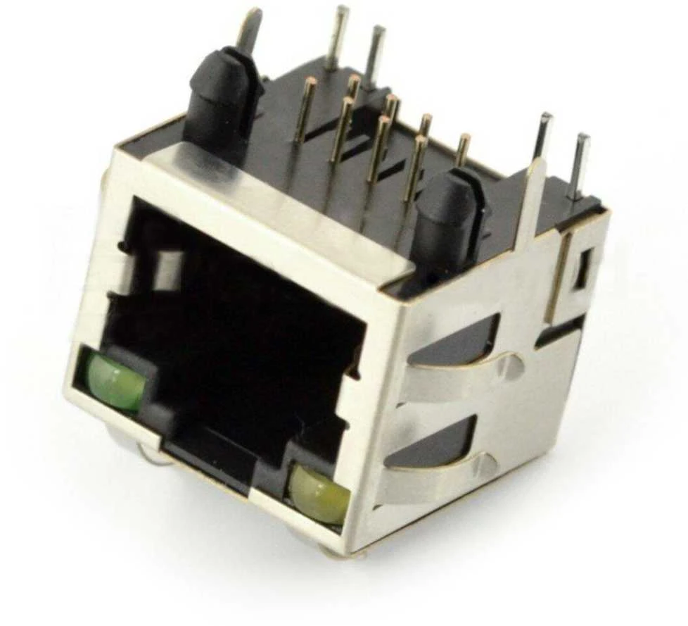 RJ45 lizdas su integruotais LED indikatoriais