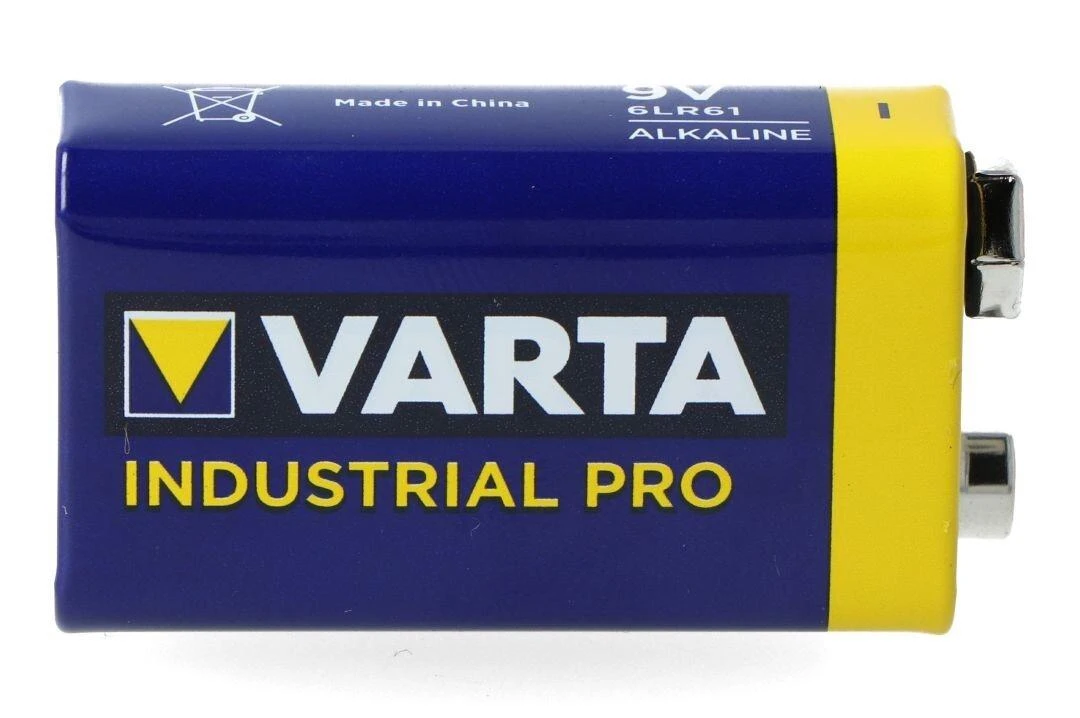 Varta 9V 6LR61 baterija iš šono