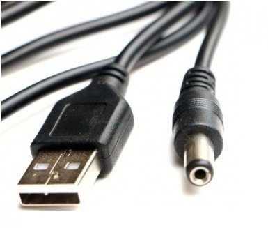 Oem A tipo USB laidas – DC 5.5 x 2.1 mm – maitinimo laidas – 100 cm