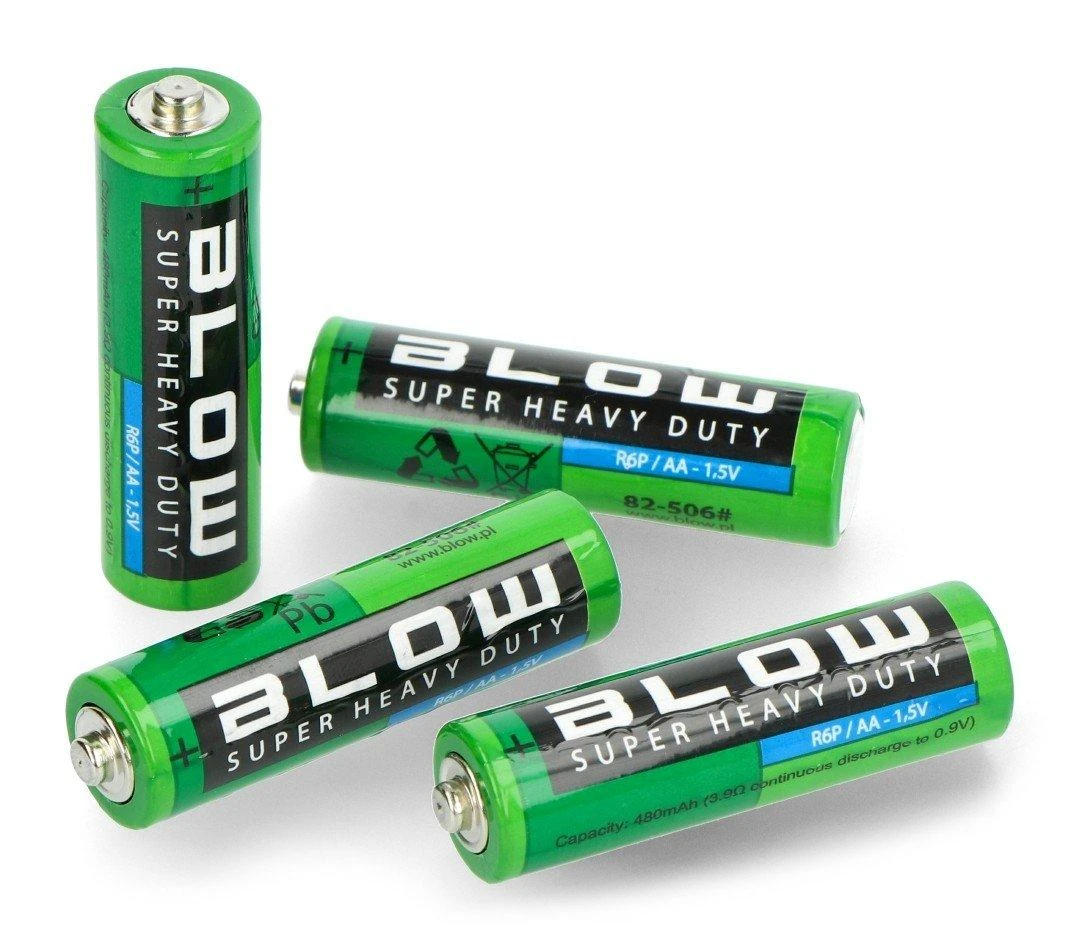Blow AA baterijos, žalios spalvos R06P