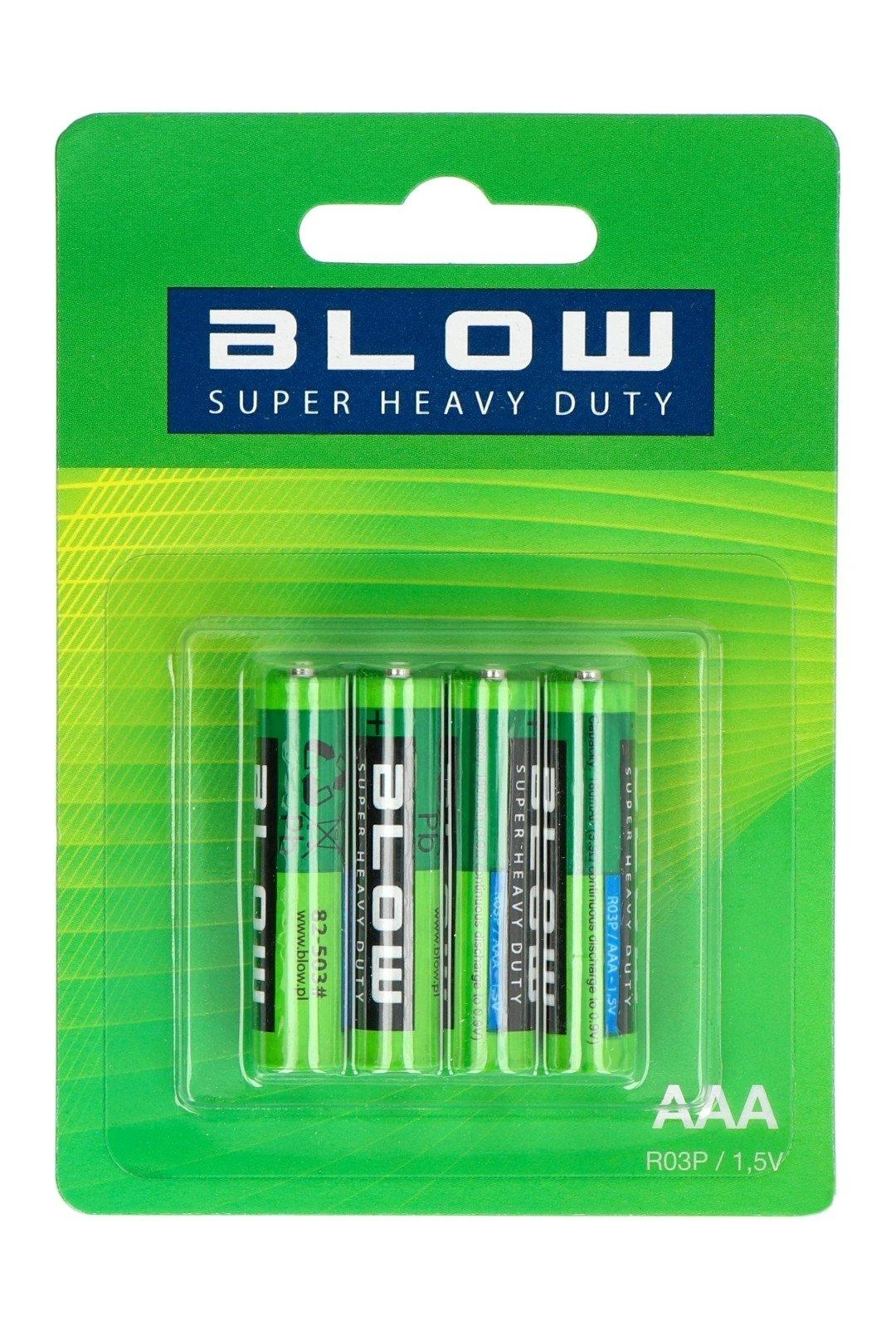 Blow AAA baterijos žalioje pakuotėje