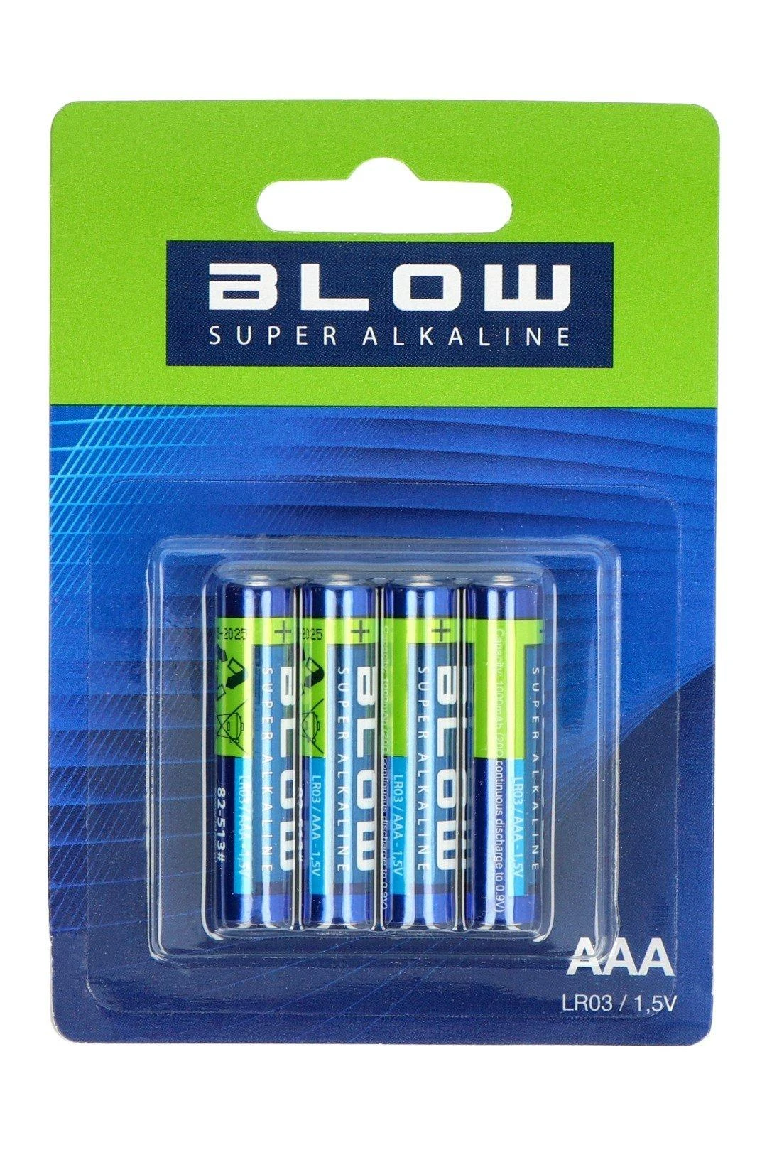 BLOW AAA LR03 šarminės baterijos, pakuotė 4 vnt