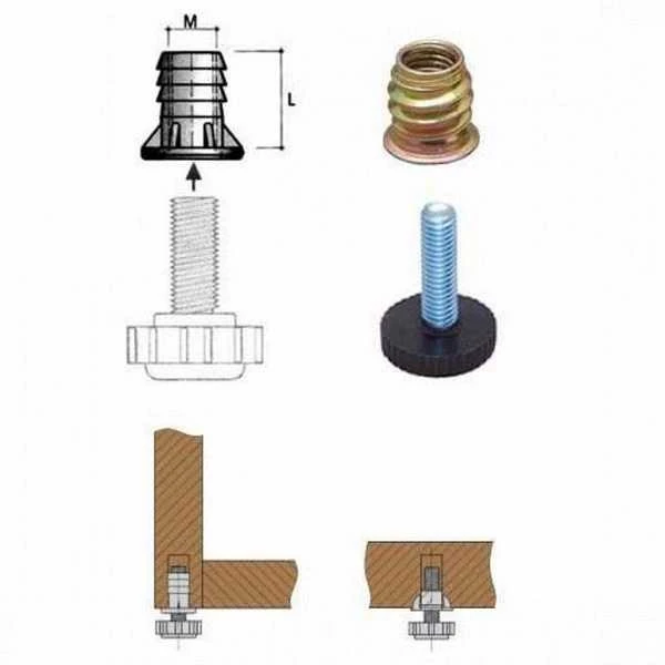 M6x12mm mova su varžtu montavimo schema