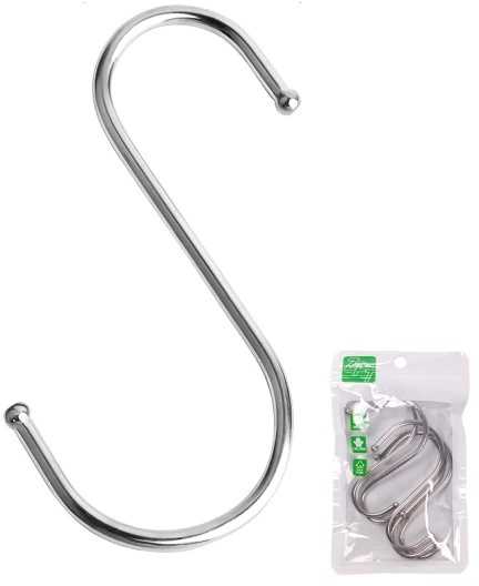 Oem S tipo kabliukas - 65mm - Juoda - Metalinė kabykla -