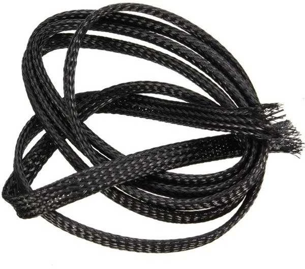 Oem 8 mm kabelių pynė - poliesterio pynė / pynė - juoda - 1 mb