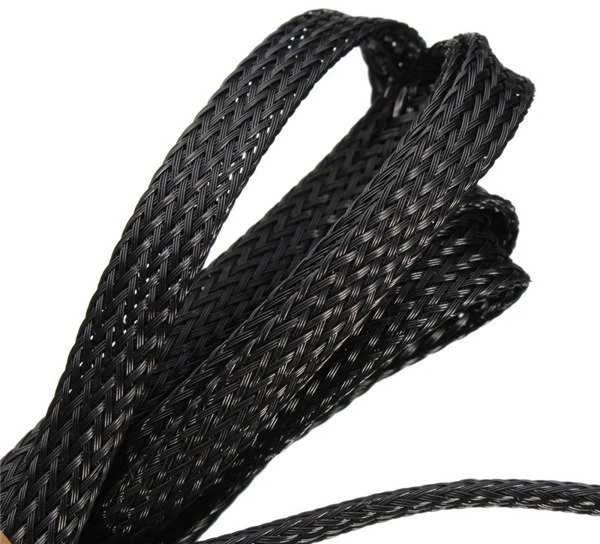 Oem Kabelių pynė 20 mm - Poliesterio pynė / pynė - juoda - 1 mb