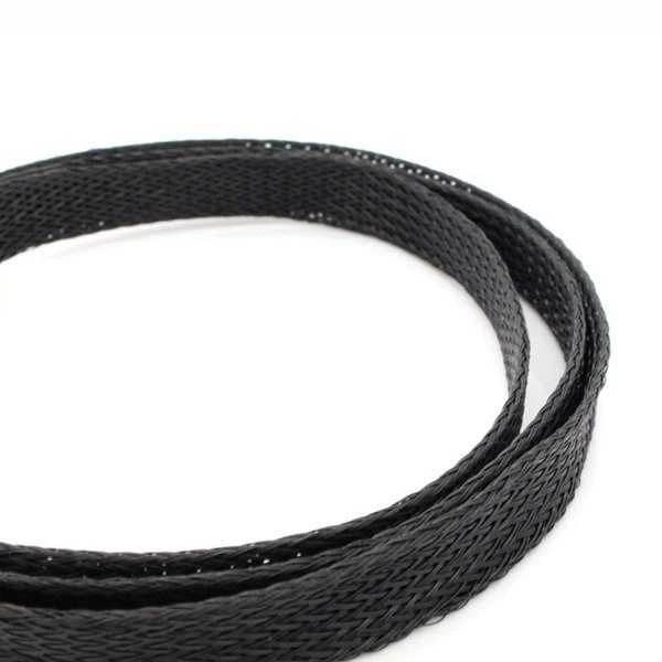 Oem Kabelių pynė 20 mm - Poliesterio pynė / pynė - juoda - 1 mb
