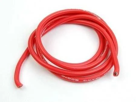 Raudonas silikoninis 14AWG 2.0 mm2 laidas rute