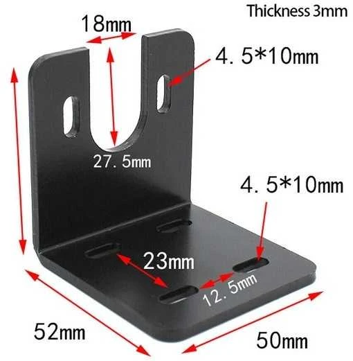 Oem Variklio lova 775 - 52x50x3mm - Variklio laikiklis - Tvirtinimas - U tipas