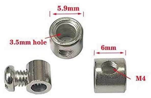 Oem Vielinio lyno tvirtinimas - D tipas 5.9x6 mm - vielos lyno gnybtas