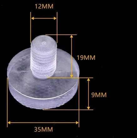 Oem Buferis - 12mm - Durų buferis - Apsaugos nuo susidūrimo varžtas - Skaidrus 1vnt