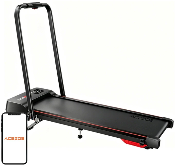 ACEZOE P12 Foldable Electric Treadmill (Juodas and Raudona)