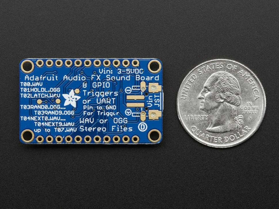 Adafruit Audio FX Mini plokštė su mastelio moneta
