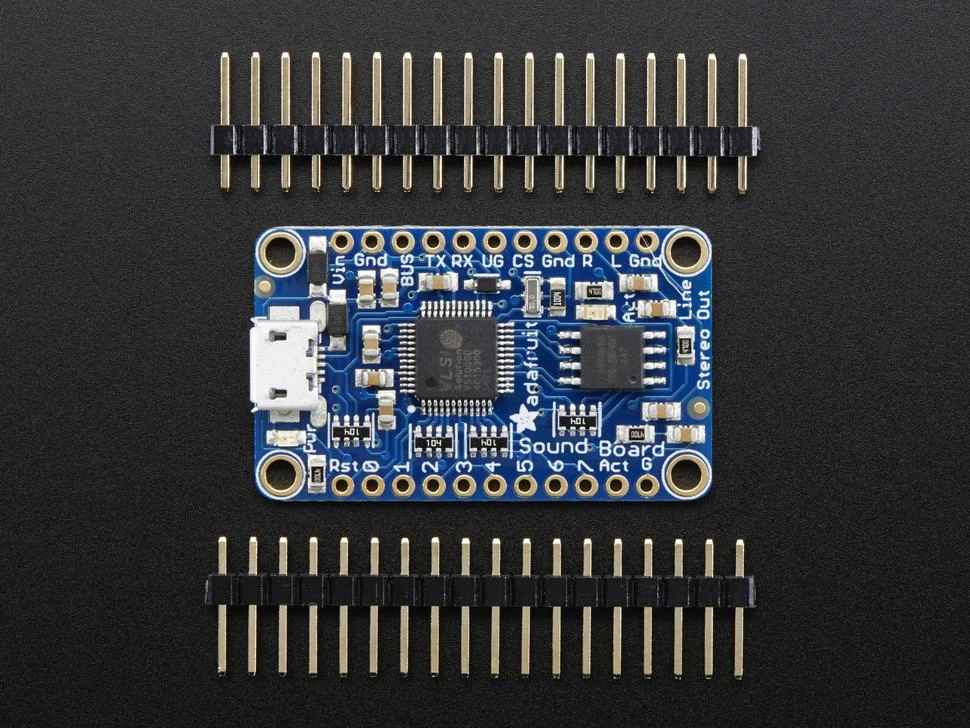 Oem Adafruit Audio FX Mini garso plokštė- WAV/OGG trigeris 16MB Flash 3 - 5.5VDC 16MB