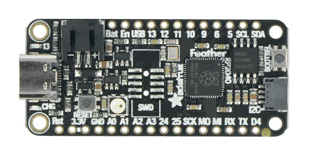 Adafruit Feather RP2040, plokštė su RP2040 mikrovaldikliu