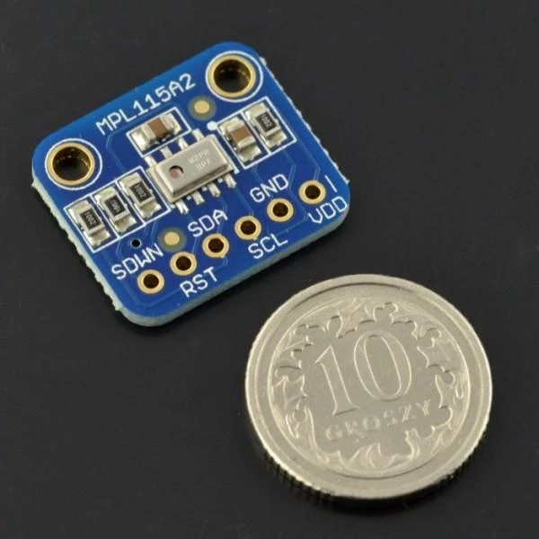 MPL115A2 barometro modulis su moneta masteliui
