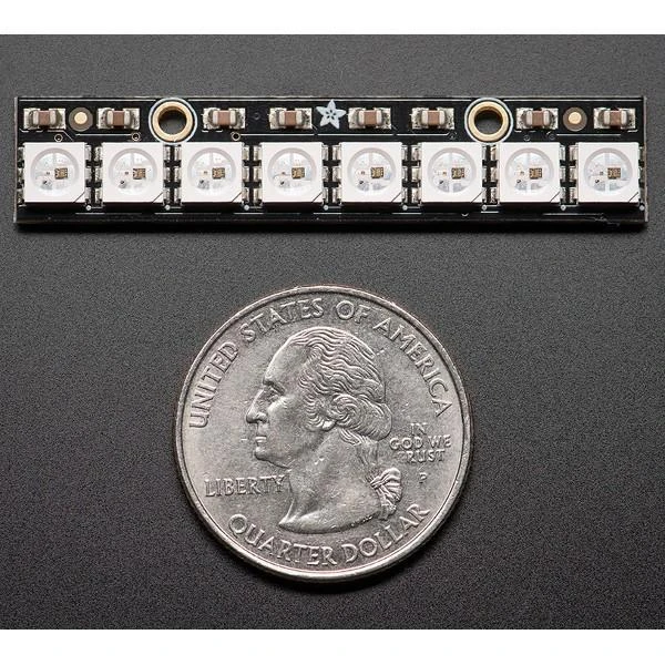 Adafruit NeoPixel Diodų juostelė - RGB LED 8xWS2812 5050