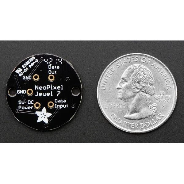Adafruit NeoPixel Jewel RGB LED diodų žiedas WS2812