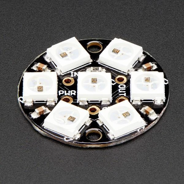 Adafruit NeoPixel Jewel RGB LED diodų žiedas WS2812