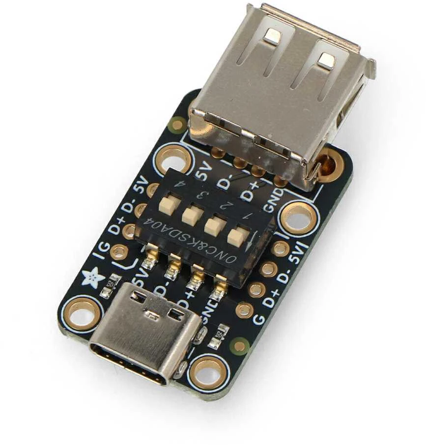 Adafruit USB tipo A į USB tipo C konverteris su DIP jungikliu – Adafruit 5972