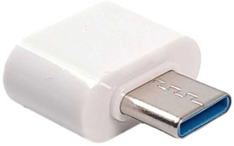 Baltas USB į USB-C adapteris, mėlyna jungtis