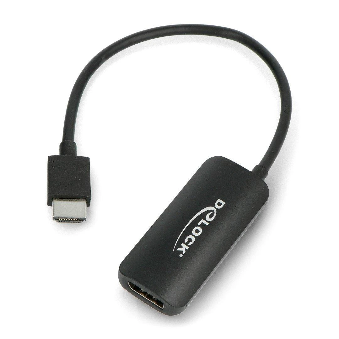 HDMI į DisplayPort adapteris su maitinimo jungtimi