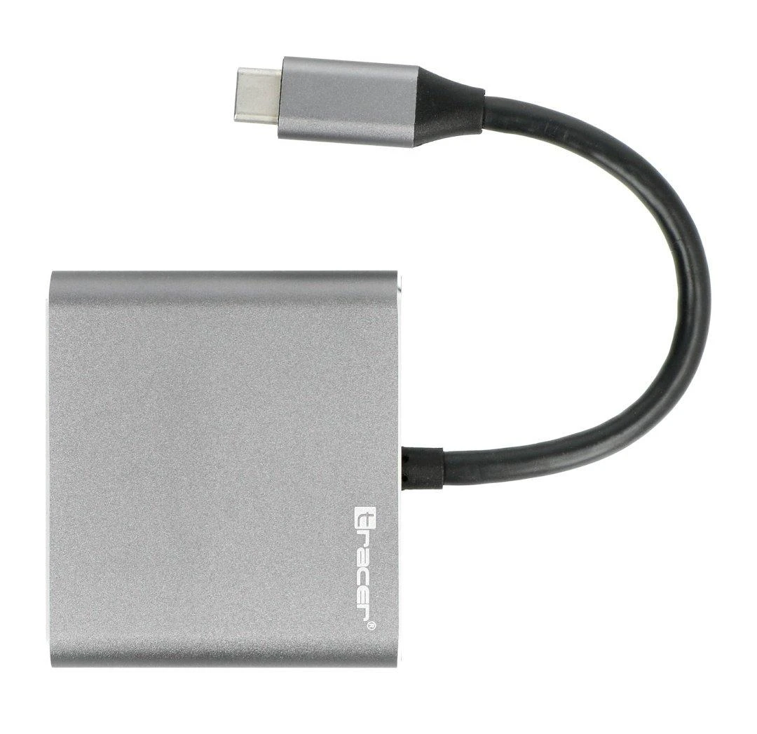TRACER A-1 USB-C HDMI 4K USB 3.0 PDW 100W adapteris