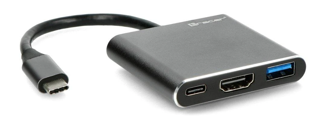 TRACER A-1 USB-C HDMI 4K USB 3.0 PDW 100W adapteris