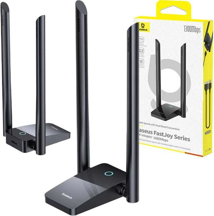 Adapteris WiFi Baseus FastJoy 1800Mbps (juodas)