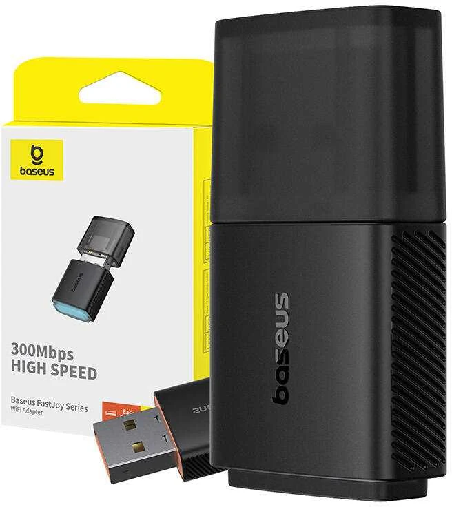 Adapteris WiFi Baseus FastJoy 300Mbps Juodas