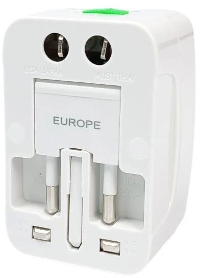 Adapteris World USA EU UK – universalus lizdo adapteris – tarptautinėms kelionėms