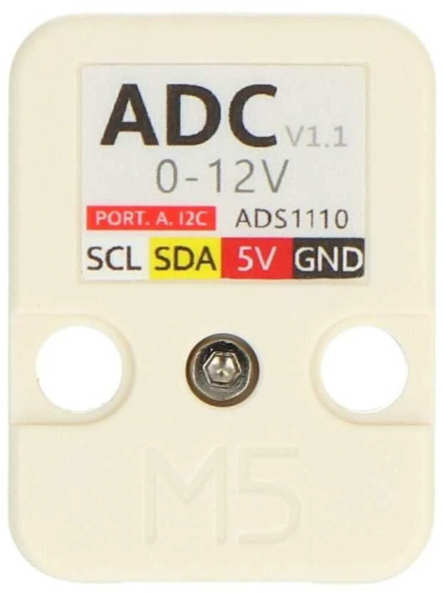 M5Stack ADS1110 ADC modulis su techninių parametrų žymėjimu