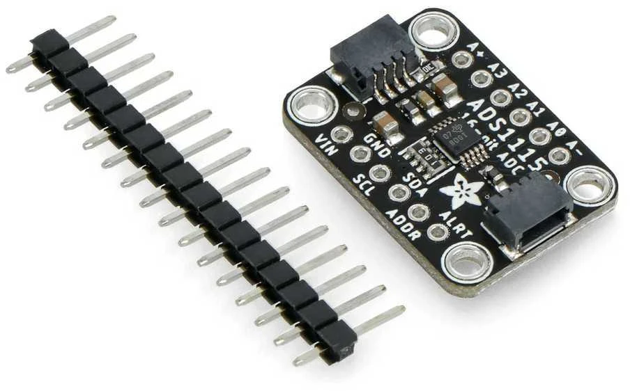 ADS1115 16 bitų ADC, 4 kanalai su programuojamu stiprintuvu, STEMMA QT/Qwiic- Adafruit 1085