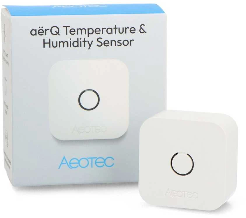 „Aeotec aërQ“ temperatūros ir drėgmės jutiklis, „Z-Wave Plus“ | AEOTEC | Temperatūros ir drėgmės jutiklis | aërQ