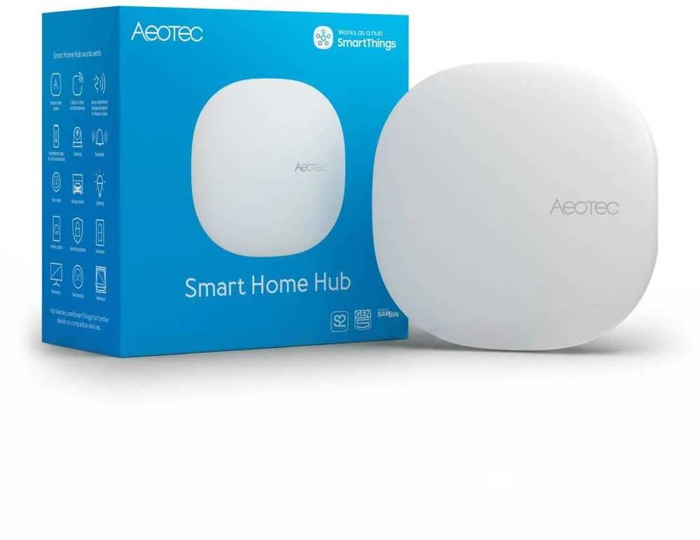 Aeotec išmaniųjų namų šakotukas – veikia kaip „SmartThings“ šakotukas, ES, Z-Wave, Zigbee 3.0, WiFi | AEOTEC | Išmaniųjų namų šakotukas | GP-AEOHUBV3EU | Z-Wave, Zigbee 3.0, WiFi