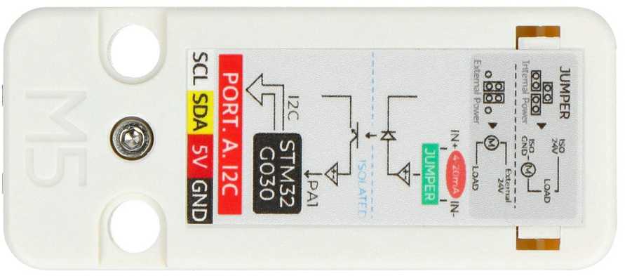 AIN4-20mA blokas – I2C – STM32G030F6 – kūrimo modulių bloko išplėtimo modulis – M5Stack U162