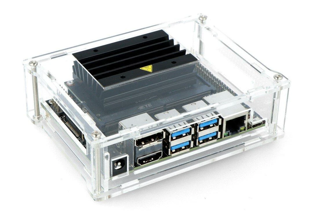 Akrilo dėklas, skirtas Nvidia Jetson Nano, skaidrus, Waveshare 16566