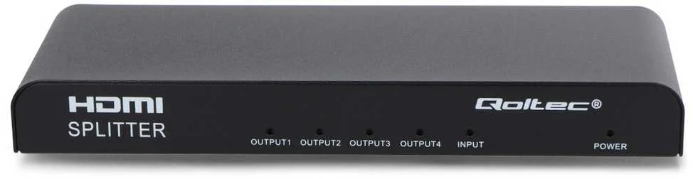 HDMI Skirstytuvas - Qoltec 51799 4K 60Hz 4 x HDMI Juodas