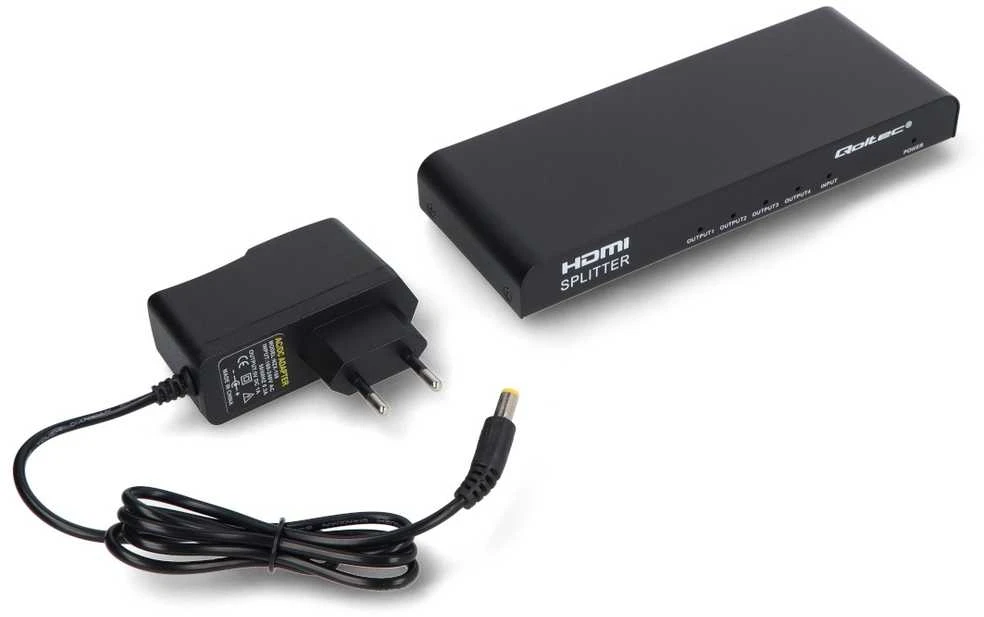 HDMI Skirstytuvas - Qoltec 51799 4K 60Hz 4 x HDMI Juodas