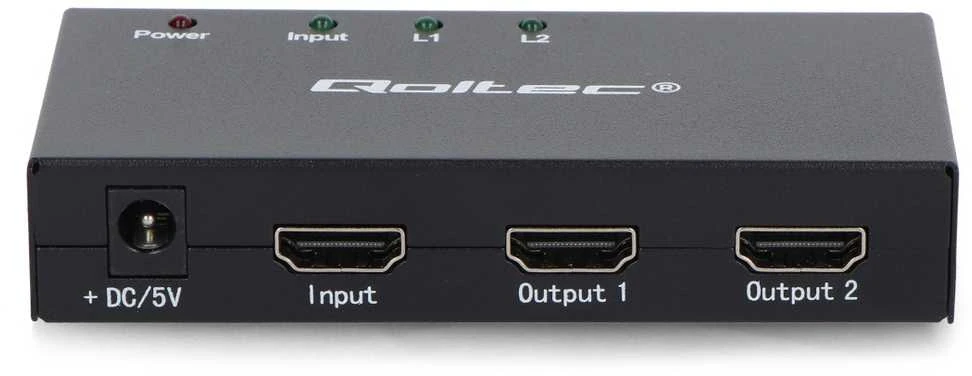 „Qoltec“ aktyvus skirstytuvas 2 x HDMI 4K x 2K | 3.4 Gb/s | Didelis stabilumas
