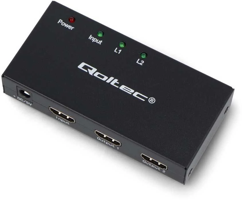 „Qoltec“ aktyvus skirstytuvas 2 x HDMI 4K x 2K | 3.4 Gb/s | Didelis stabilumas