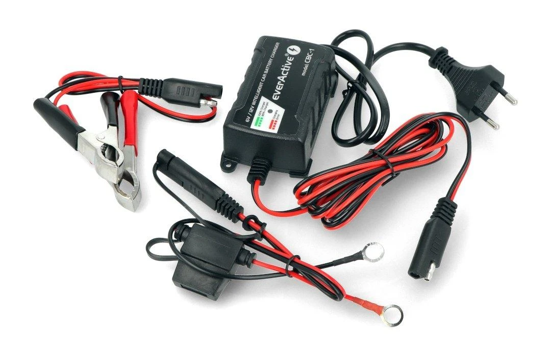 everActive universalus automatinis 6/12V 1000mA akumuliatorių kroviklis