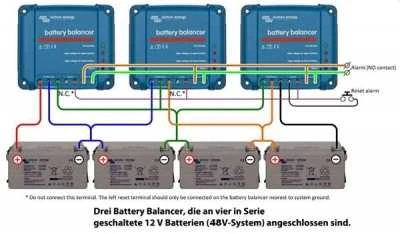 Akumuliatorių balansuoklis 2x12V akumuliatoriams sujungtiems nuosekliai arba lygiagrečiai Victron Energy