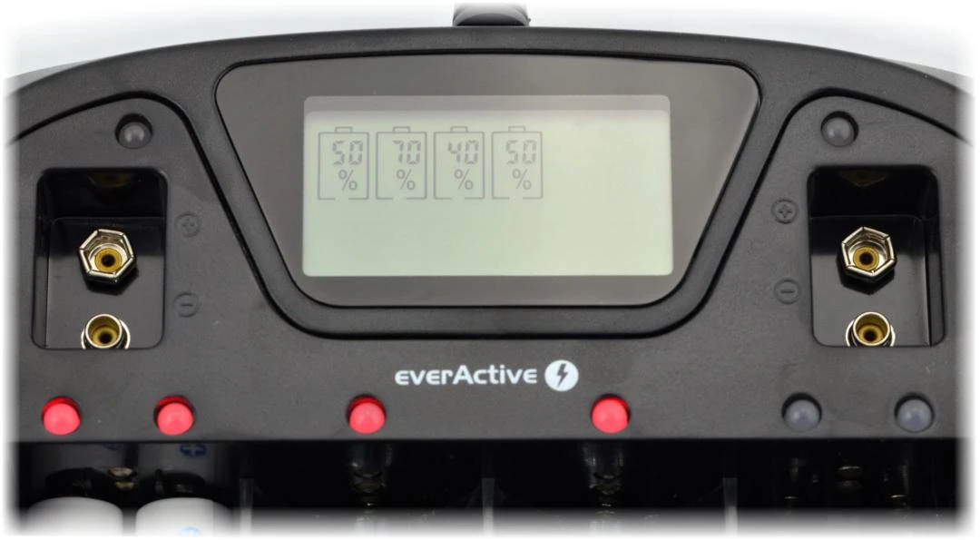 everActive universalus 4 etapų AA AAA C D 9V elementų įkroviklis NC-900U