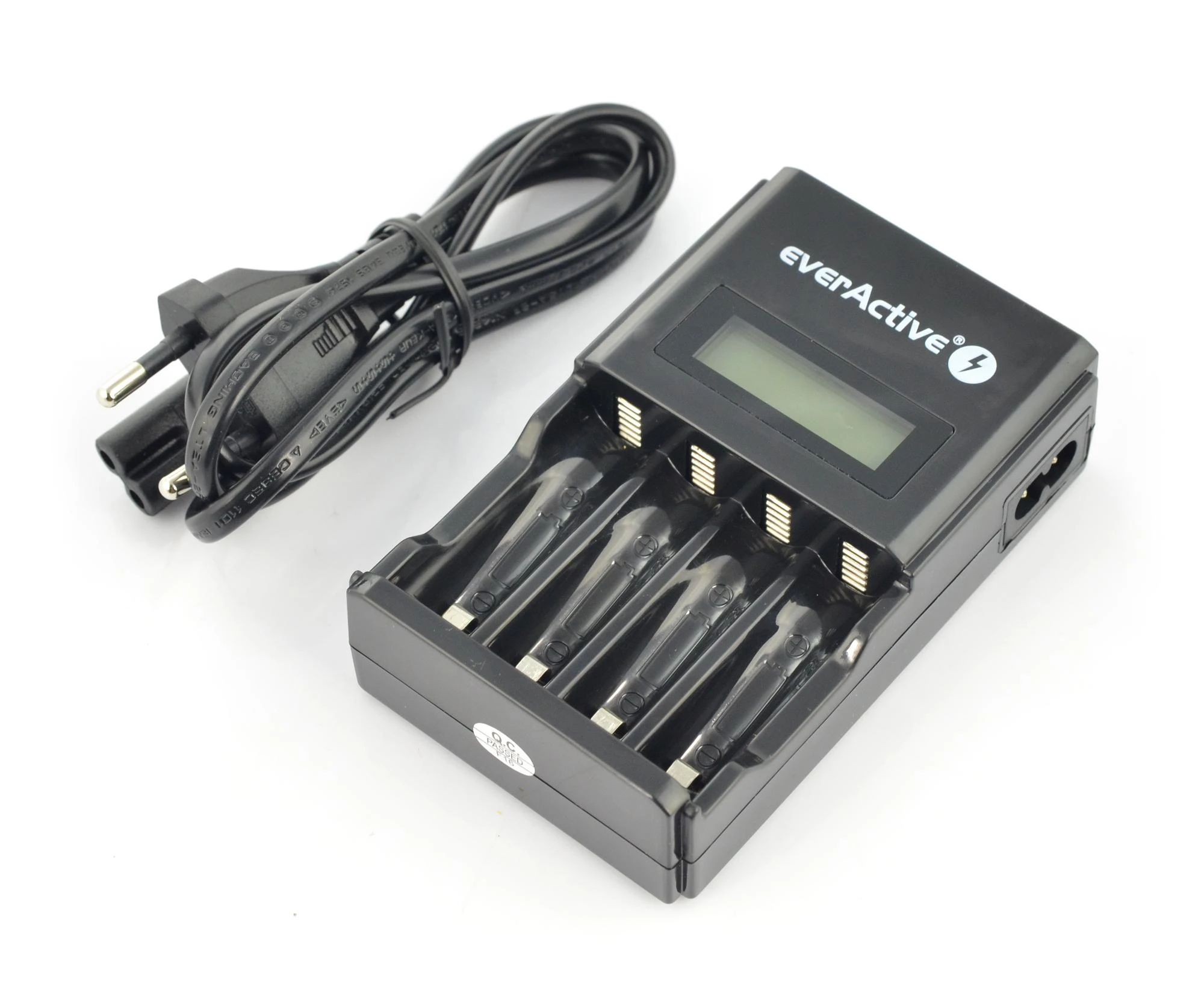 everActive automatinis AA/AAA elementų įkroviklis su LCD ekranu NC-450 Juodas