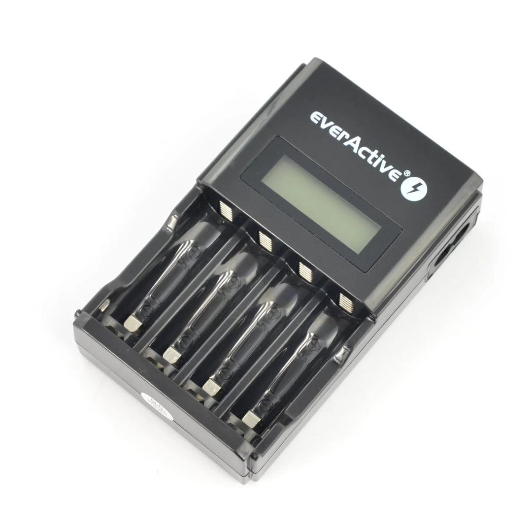 everActive automatinis AA/AAA elementų įkroviklis su LCD ekranu NC-450 Juodas